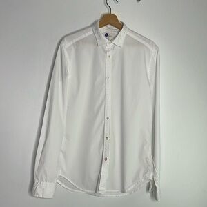 Boden white cotton button down shirt size medium slim fit